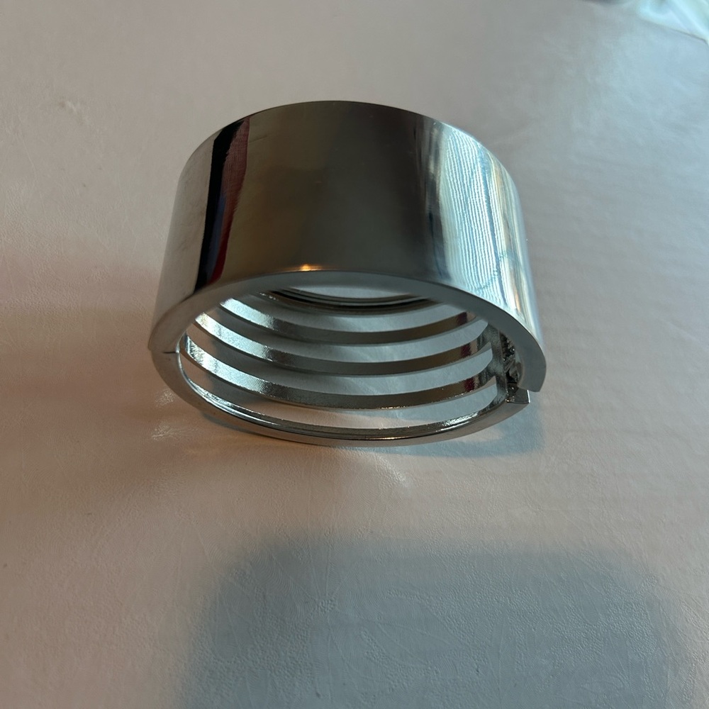 Silver Wide Cuff Bracelet